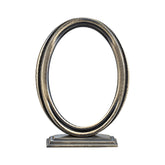 Οβάλ κορνίζα φωτογραφίας 13x18 εκ. από ορείχαλκο με βάση